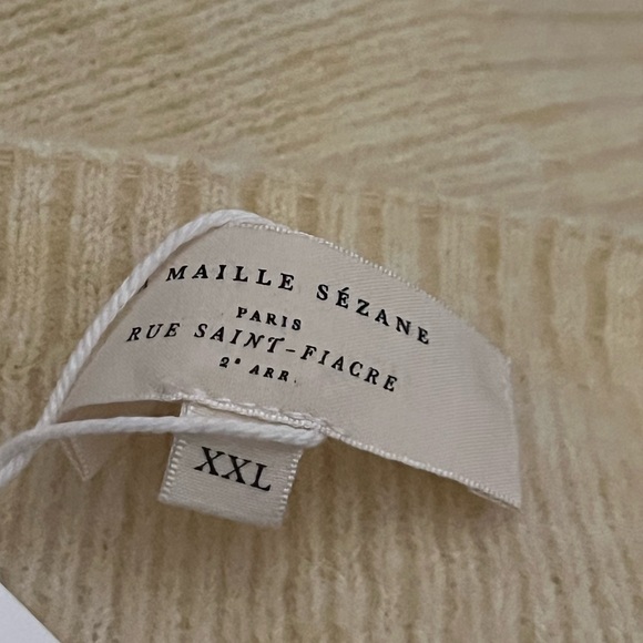 Sezane Orianna Merino Wool Blend Knit Tube Top in Pale Yellow NWT XXL - Picture 6 of 9